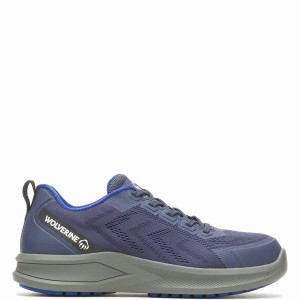 Buty Robocze Wolverine Bolt DuraShocks® Knit CarbonMax® Męskie Granatowe | HWH5551ZI