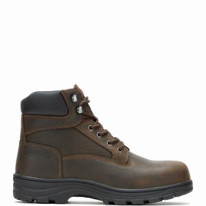 Buty Robocze Wolverine Carlsbad 6" Steel-Toe Męskie Ciemny Brązowe | LXS9652AJ