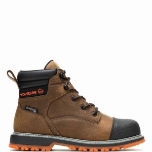 Buty Robocze Wolverine Floorhand LX Cap-Toe Steel-Toe 6" Męskie Brązowe | YSQ4157JX