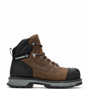 Buty Robocze Wolverine ReForce EnergyBound™ Heavy Duty 6" CarbonMax® Męskie Brązowe | NME6585TO