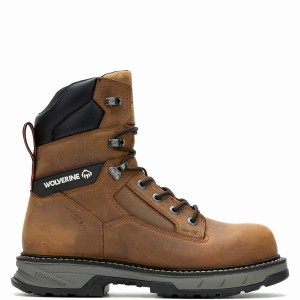 Buty Robocze Wolverine ReForce EnergyBound™ 8" CarbonMax® Męskie Brązowe | TGQ273ZJ