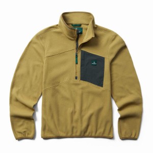 Runo Wolverine Polar 1/4 Zip Męskie Brązowe | LVF6790VW