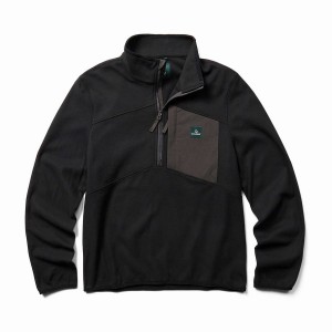 Runo Wolverine Polar 1/4 Zip Męskie Czarne | WEG8289MB