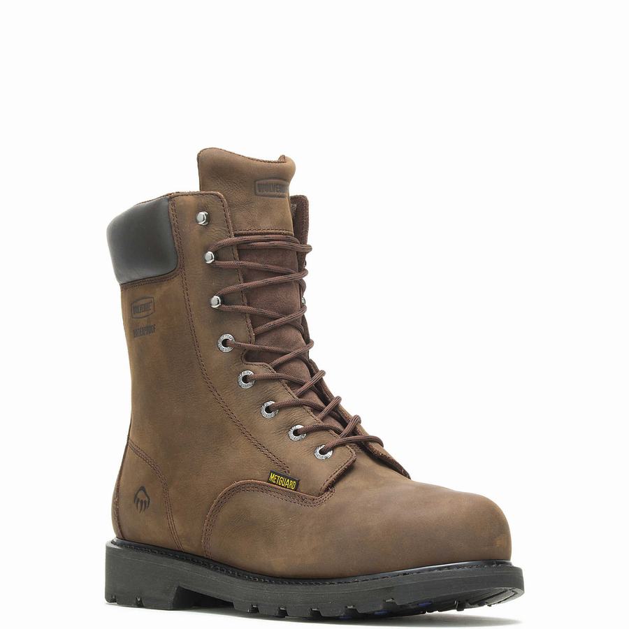 Buty Robocze Wolverine McKay Waterproof Steel-Toe 8” Męskie Brązowe | YZG4198WT