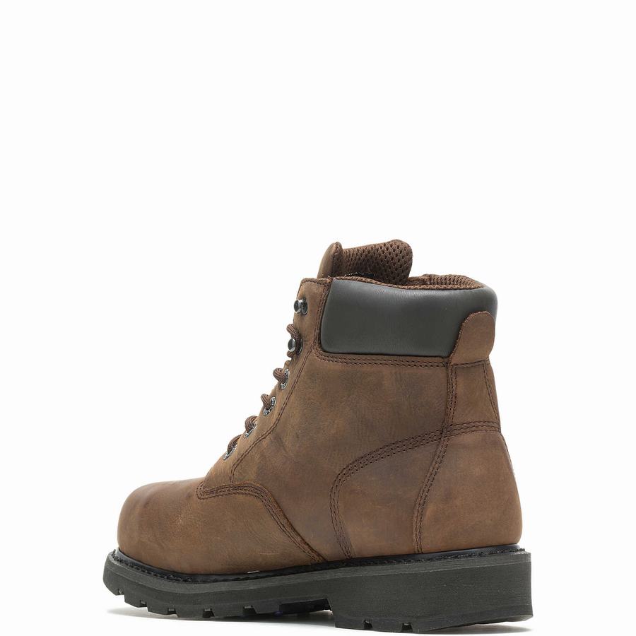 Buty Robocze Wolverine McKay Waterproof Steel-Toe 6” Męskie Brązowe | FXE3835JL