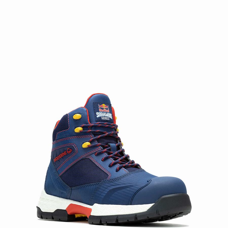 Buty Robocze Wolverine x Red Bull Scramble Series Rush UltraSpring™ Męskie Niebieskie | CNC1100WL