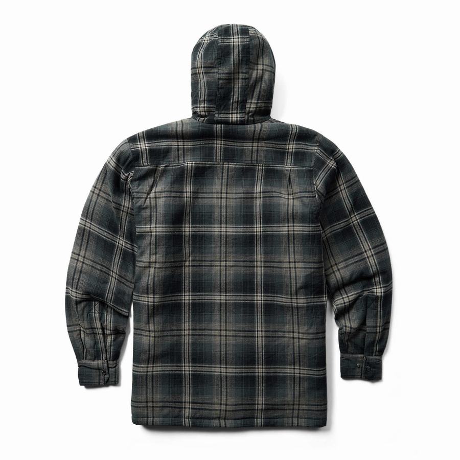 Kurtki Wolverine Hastings Sherpa Lined Hooded Shirt Męskie Czarne | VWX513CF