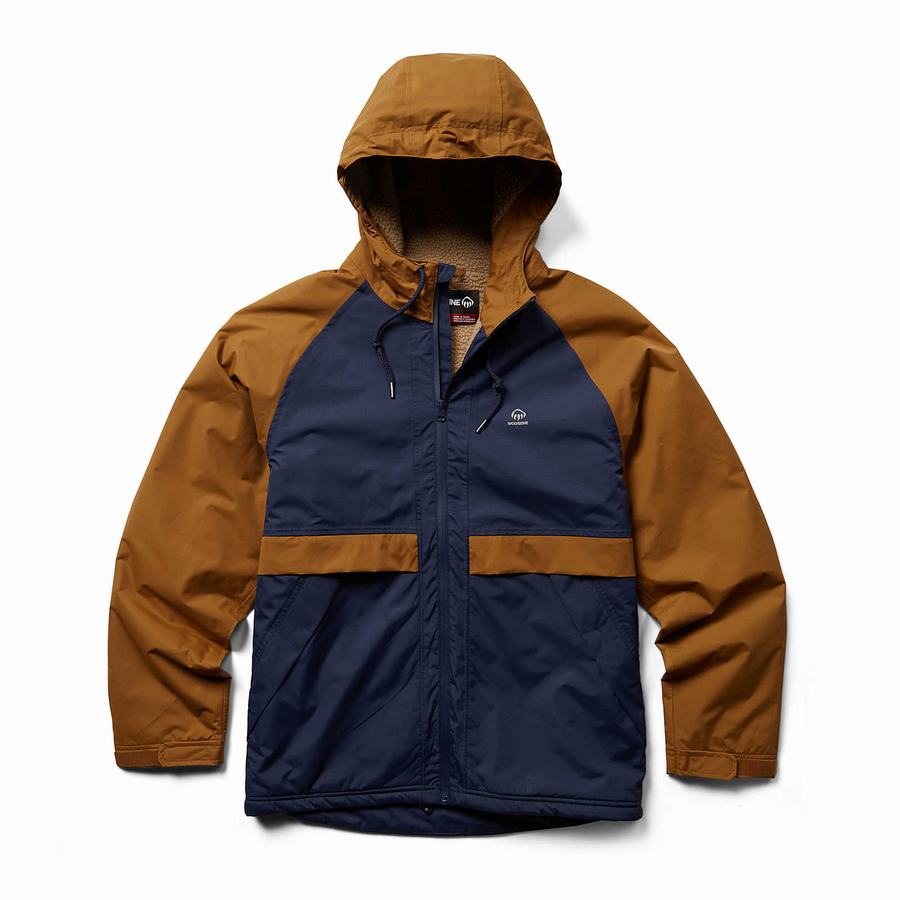 Kurtki Wolverine I-90 Sherpa Lined Rain Męskie Granatowe | JDI7482WY